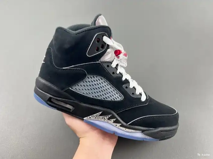 Rep TBK 5 Air Reimagined Metallic HF3975-001 Black Jordan 0615
